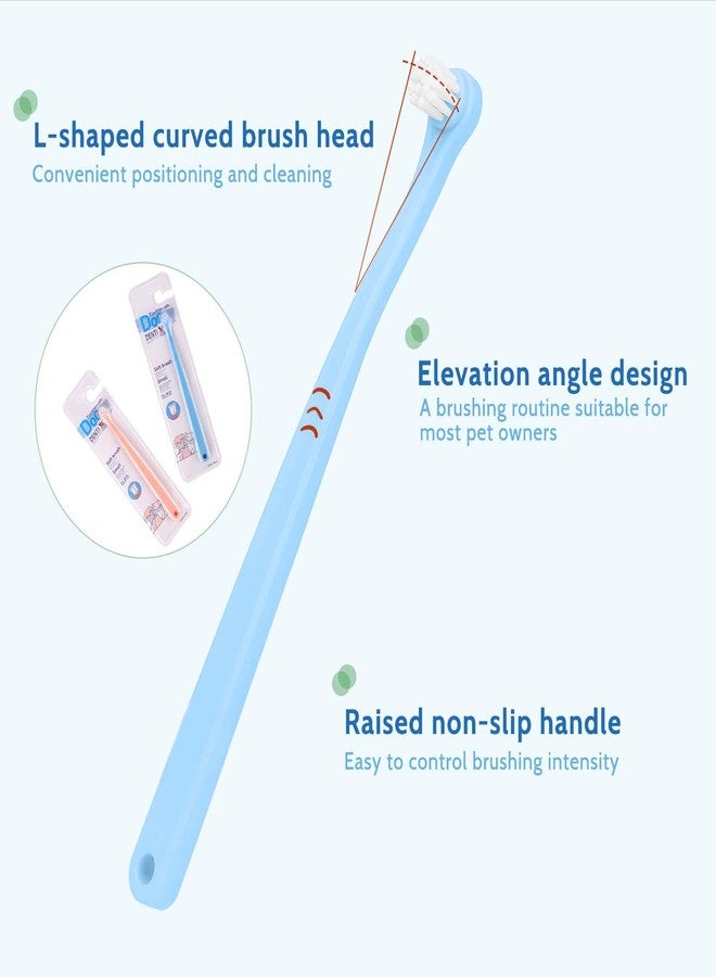 salbsever 2 Pack Dog and Cat Toothbrush Kit - Mini Head Soft Brush for Deep Clean - Suitable for Puppy, Kitten, Small Pets - Portable Travel Friendly and Easy to Use - Image 3